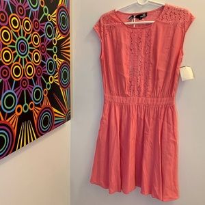 Love Moschino pink hollow out dress, size 42
